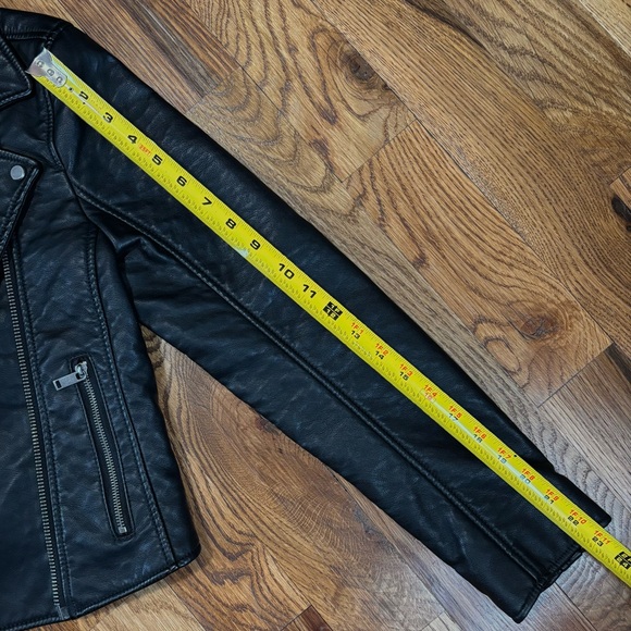 Abercrombie & Fitch Black Faux Leather Moto Jacket - Picture 7 of 9